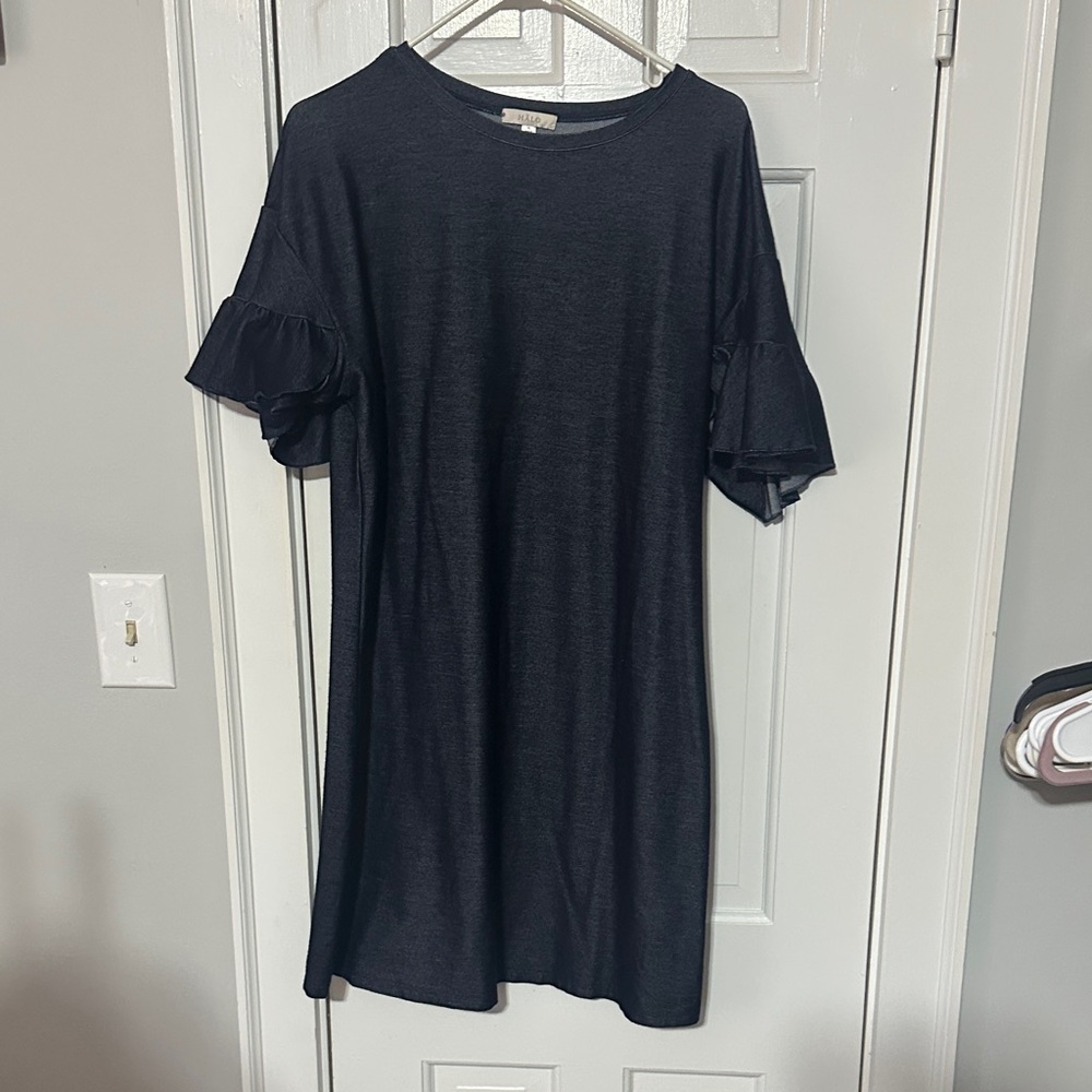 Halo blue jean mini dress size XL